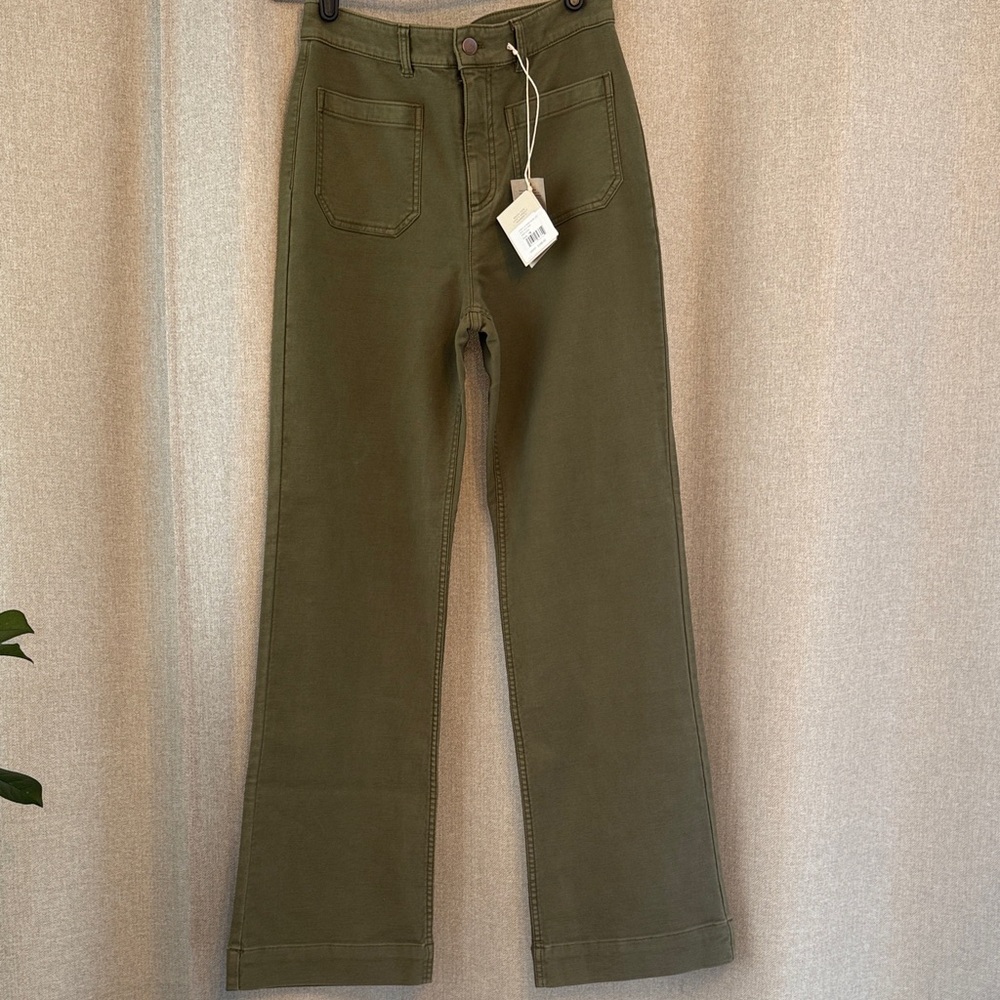 Faherty Olive Wide Leg Pants